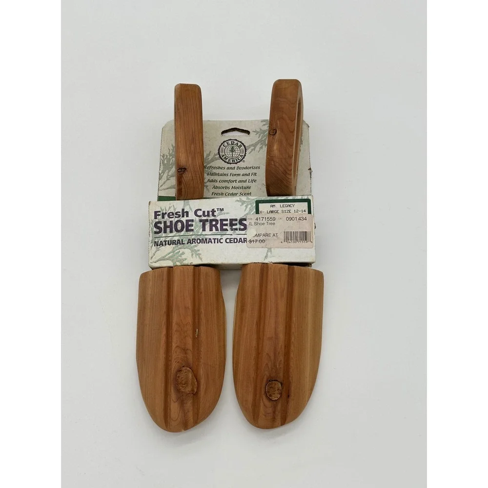 Cedar America Shoe Trees Men's Fresh Cut Aromatic Cedar Wood Brown XL 12-14
